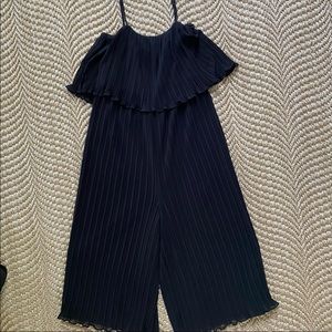 Black cropped jumpsuit